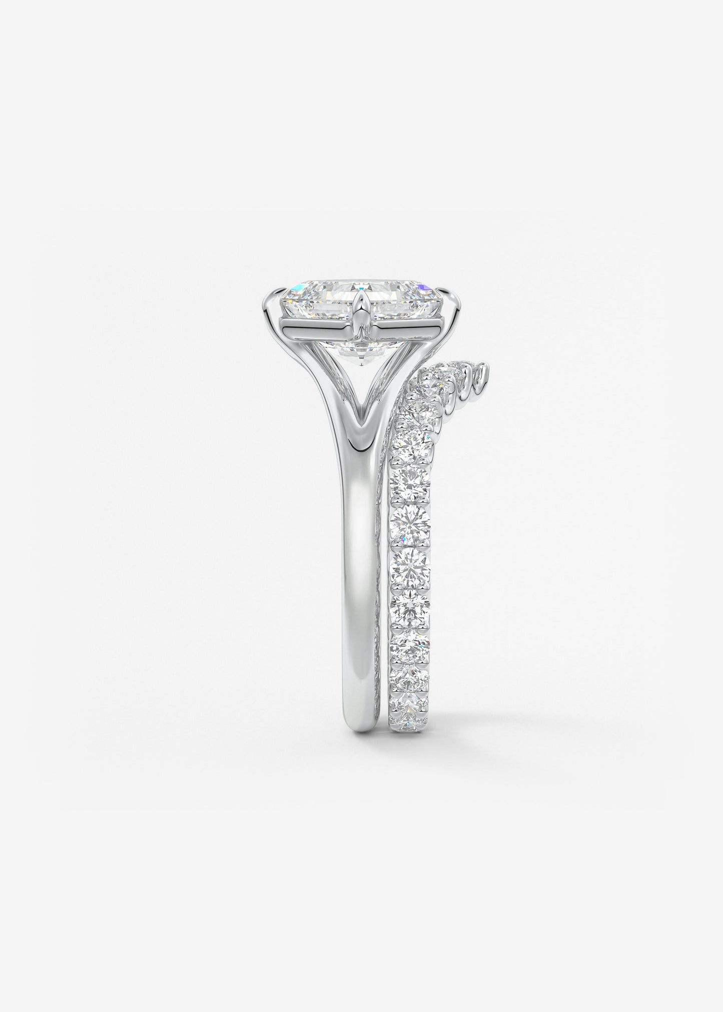 Oval Solitaire With Raised Basket Gallery Lab Grown Diamond Engagement Ring