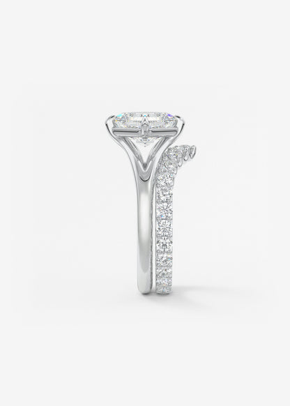 Oval Solitaire With Raised Basket Gallery Lab Grown Diamond Engagement Ring