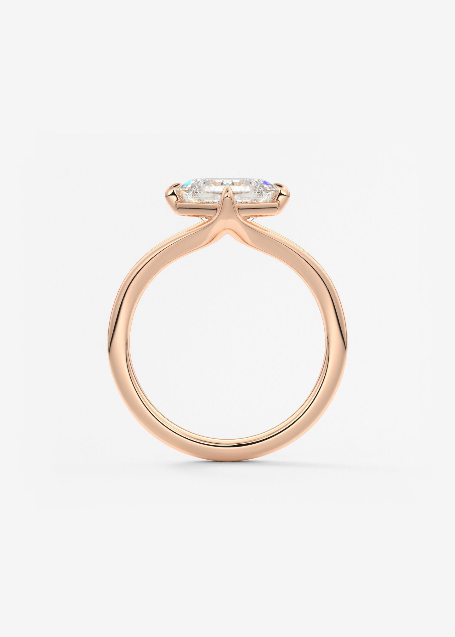 Oval Solitaire With Raised Basket Gallery Lab Grown Diamond Engagement Ring