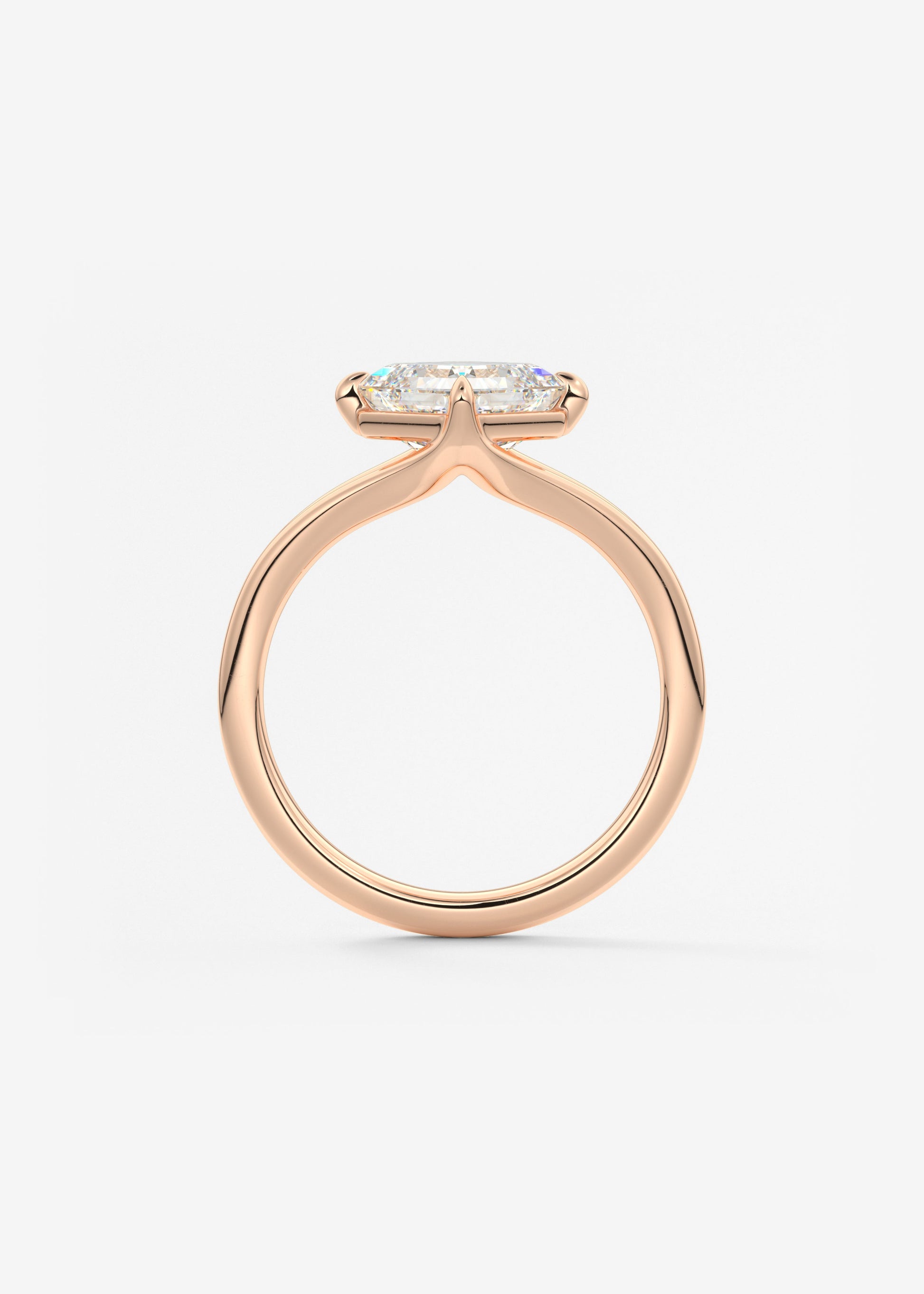 Oval Solitaire With Raised Basket Gallery Lab Grown Diamond Engagement Ring