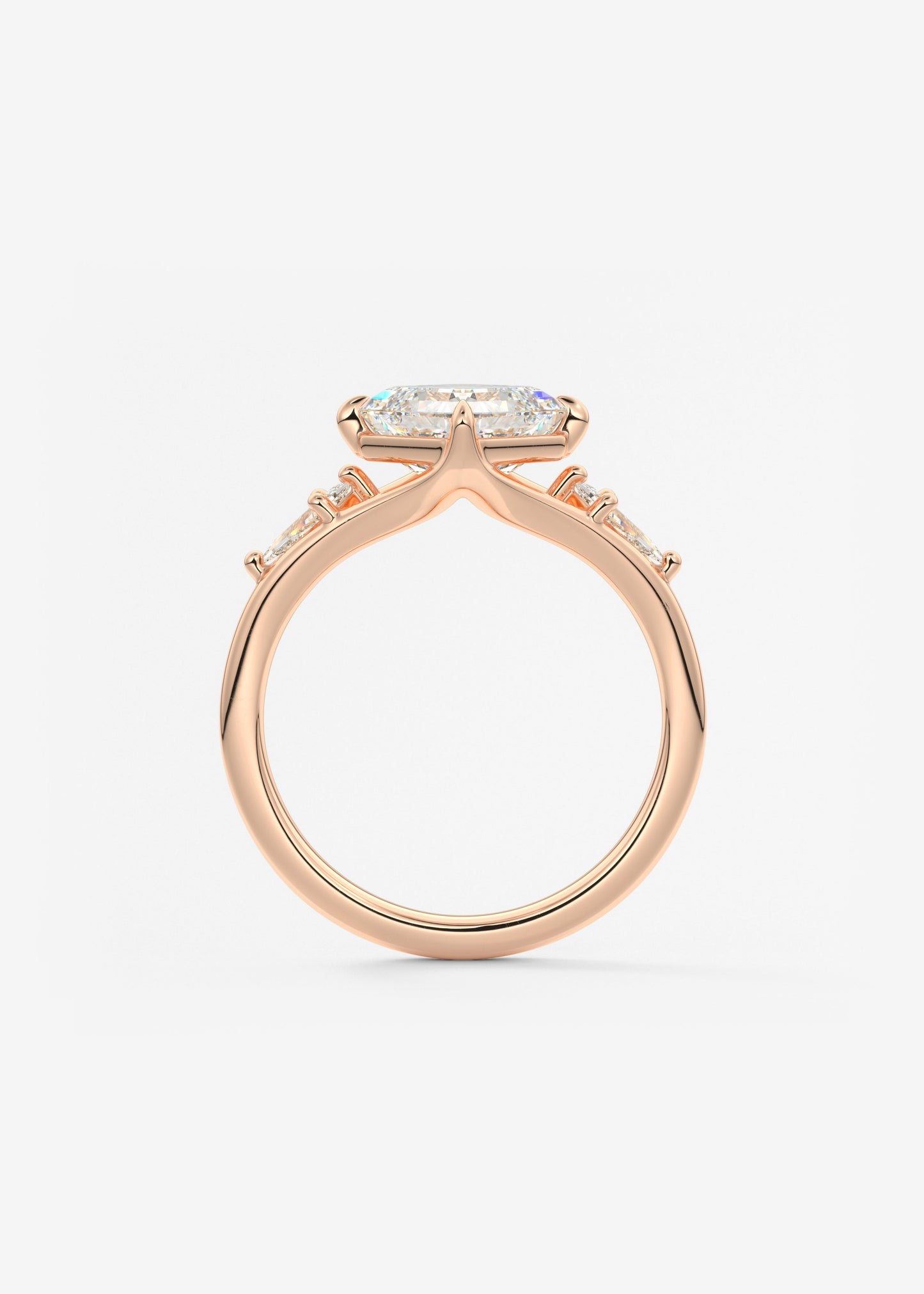 Oval Solitaire With Raised Basket Gallery Lab Grown Diamond Engagement Ring