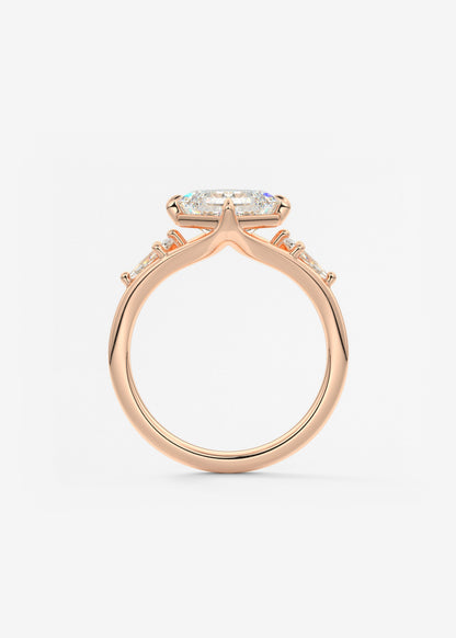Oval Solitaire With Raised Basket Gallery Lab Grown Diamond Engagement Ring