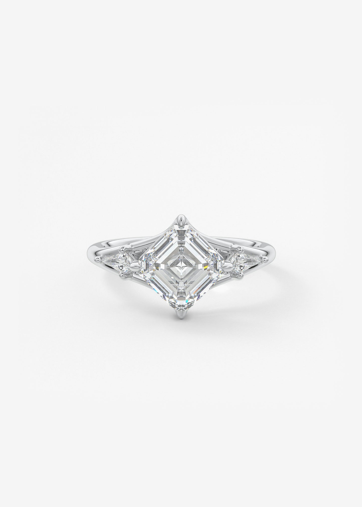 Oval Solitaire With Raised Basket Gallery Lab Grown Diamond Engagement Ring