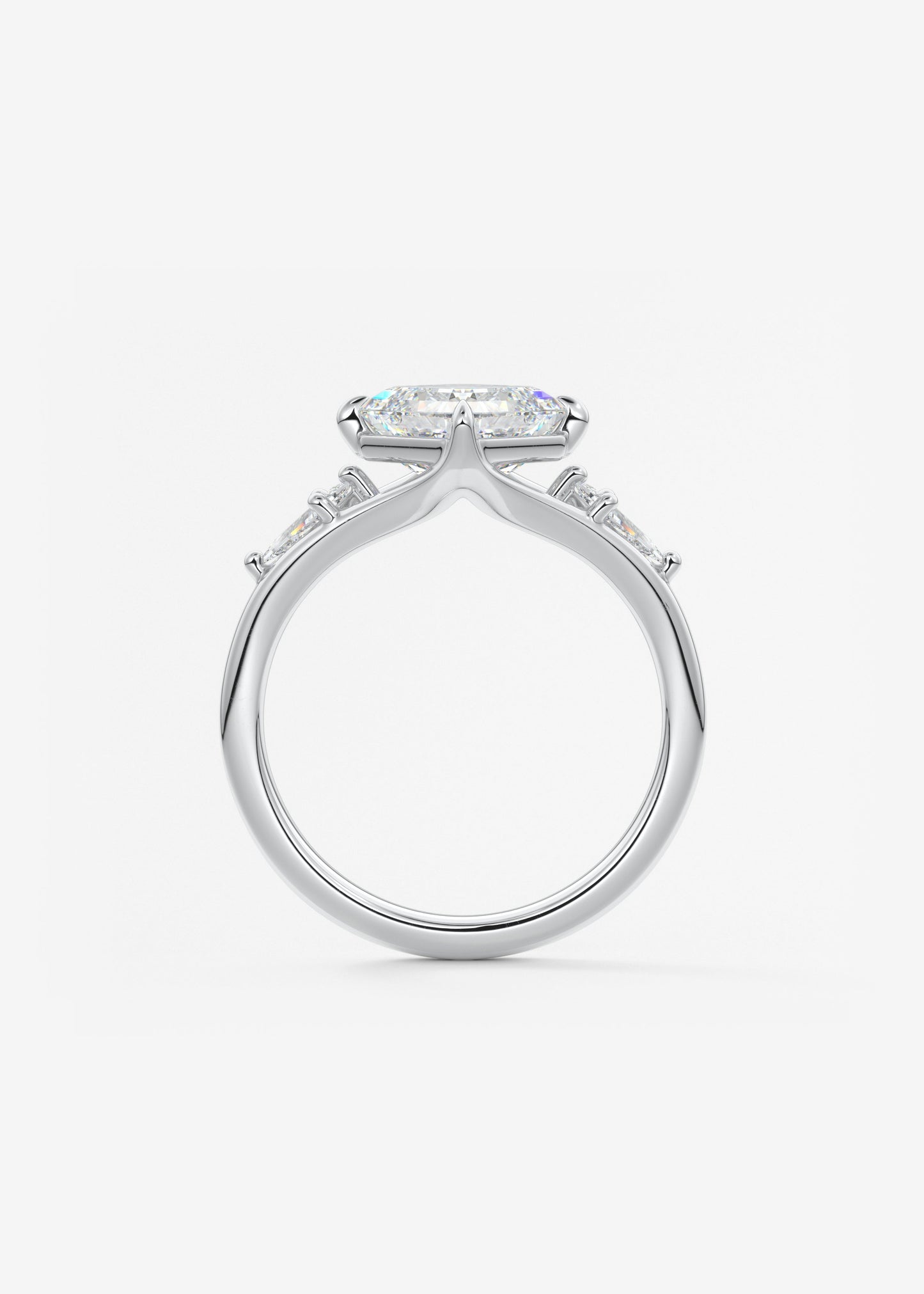 Oval Solitaire With Raised Basket Gallery Lab Grown Diamond Engagement Ring
