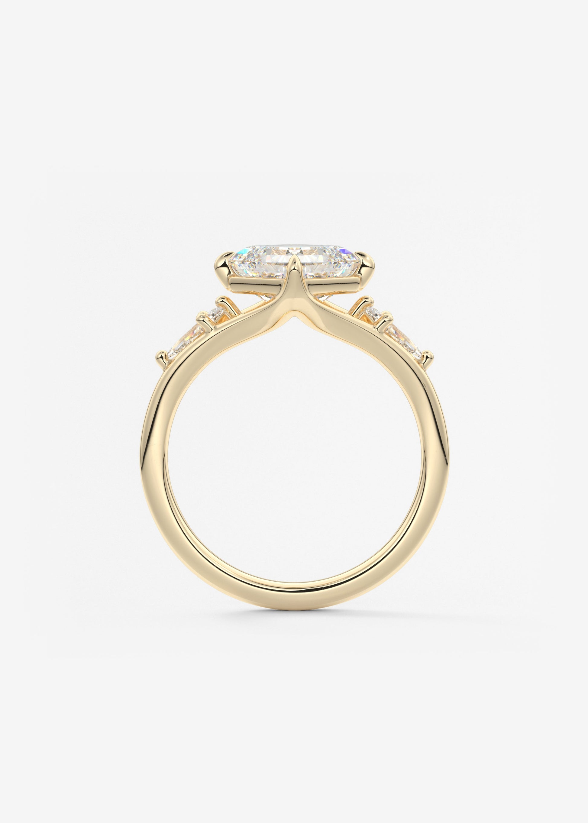 Oval Solitaire With Raised Basket Gallery Lab Grown Diamond Engagement Ring