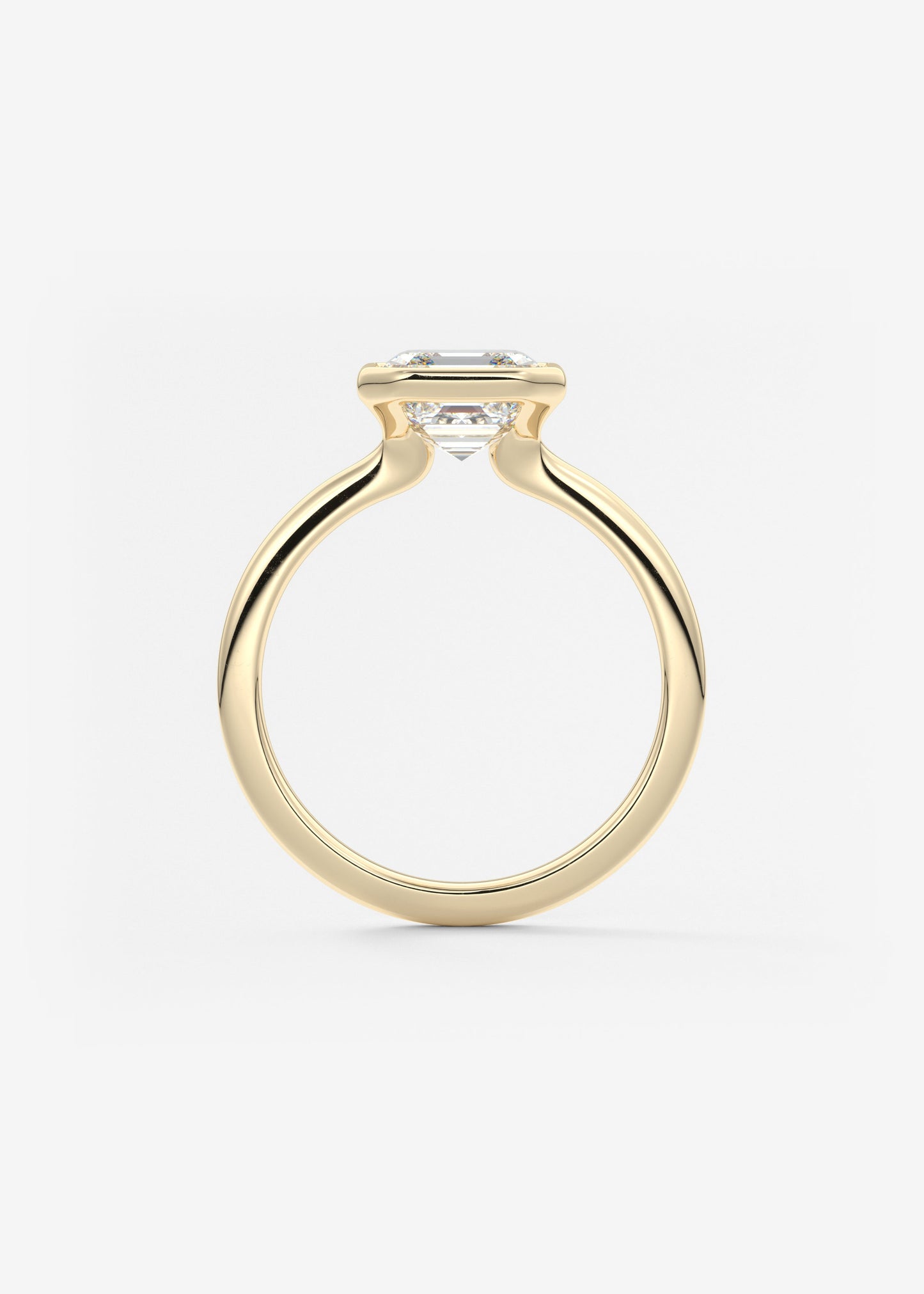 Oval Solitaire With Raised Basket Gallery Lab Grown Diamond Engagement Ring