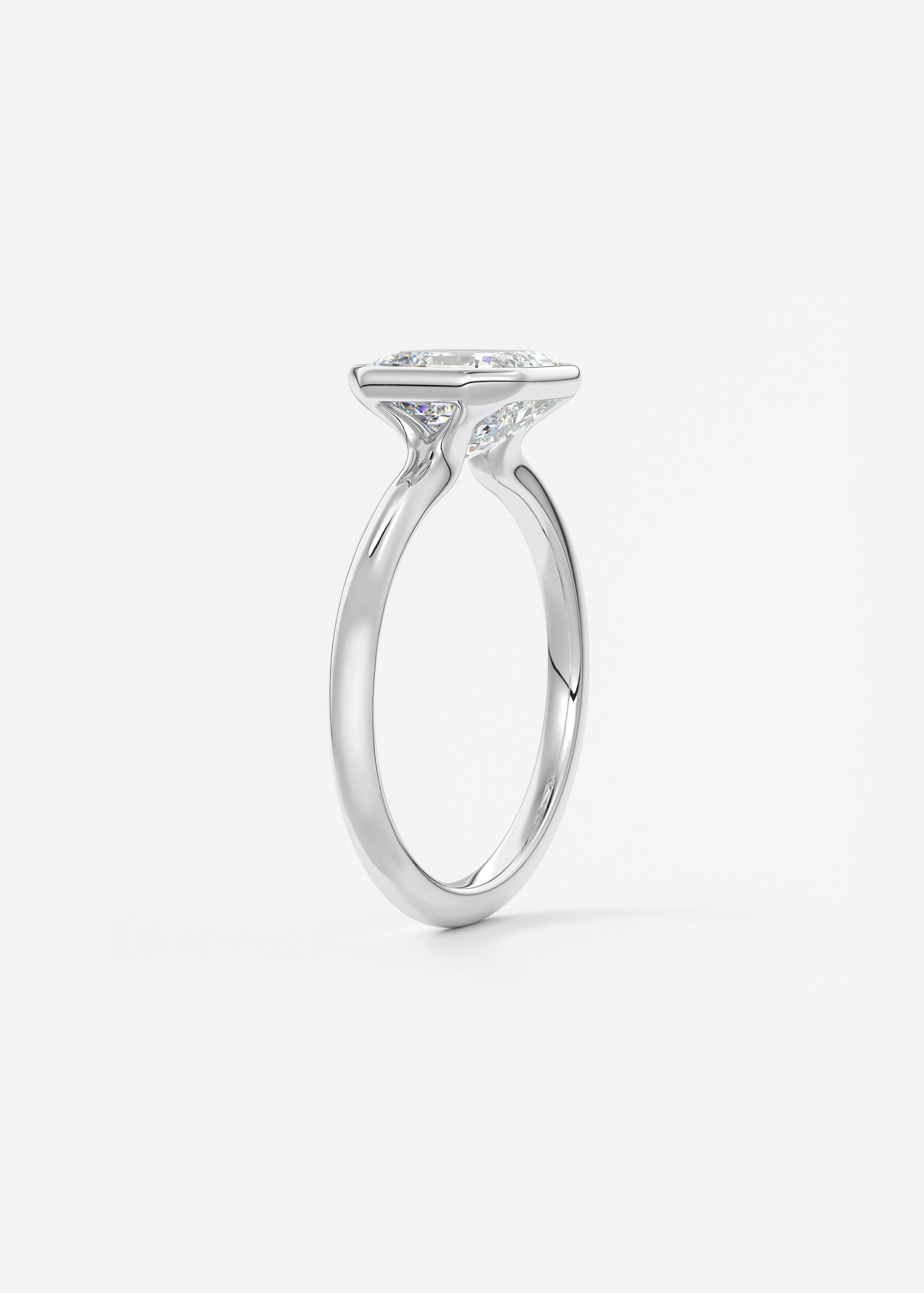 Oval Solitaire With Raised Basket Gallery Lab Grown Diamond Engagement Ring
