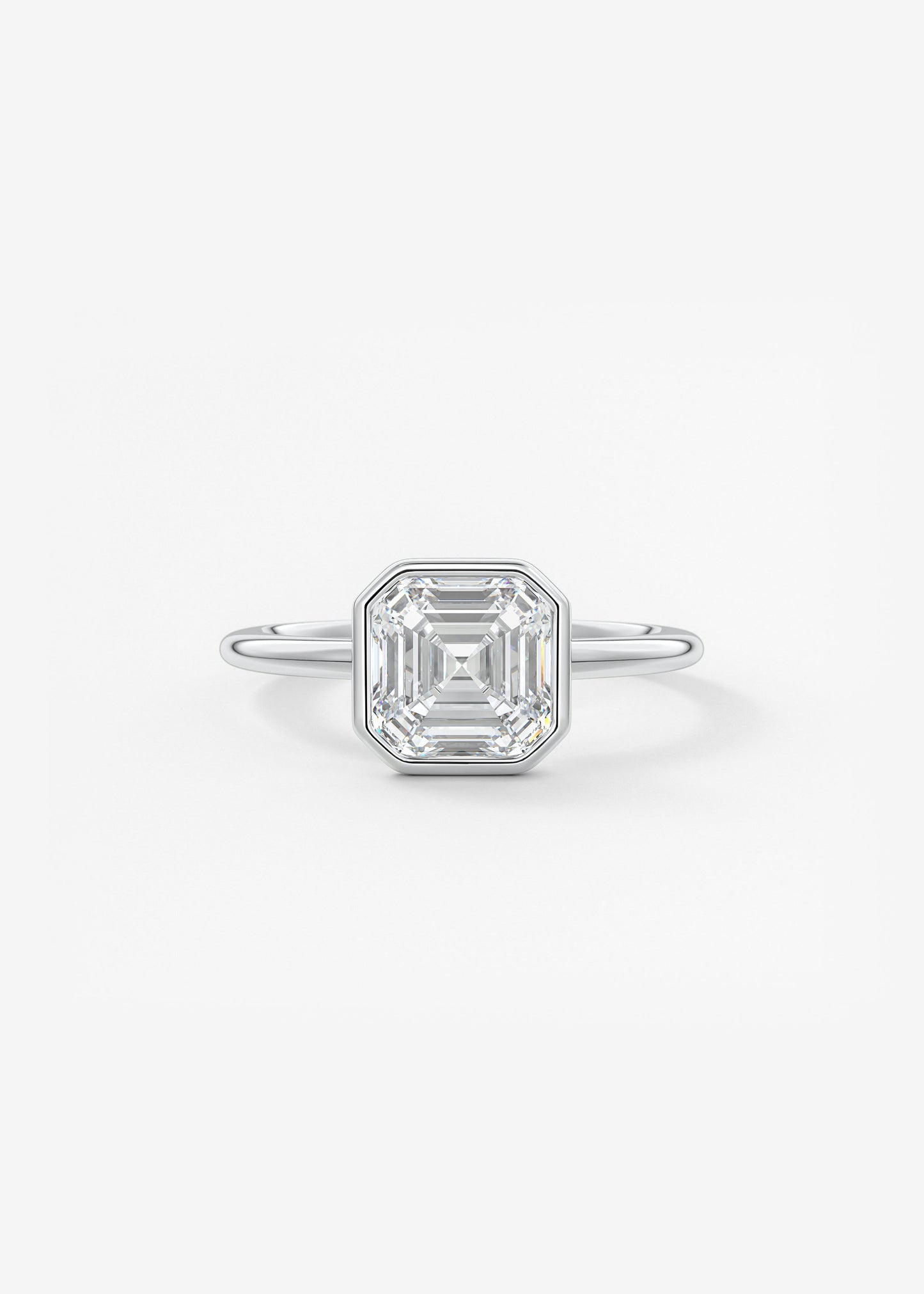 Oval Solitaire With Raised Basket Gallery Lab Grown Diamond Engagement Ring