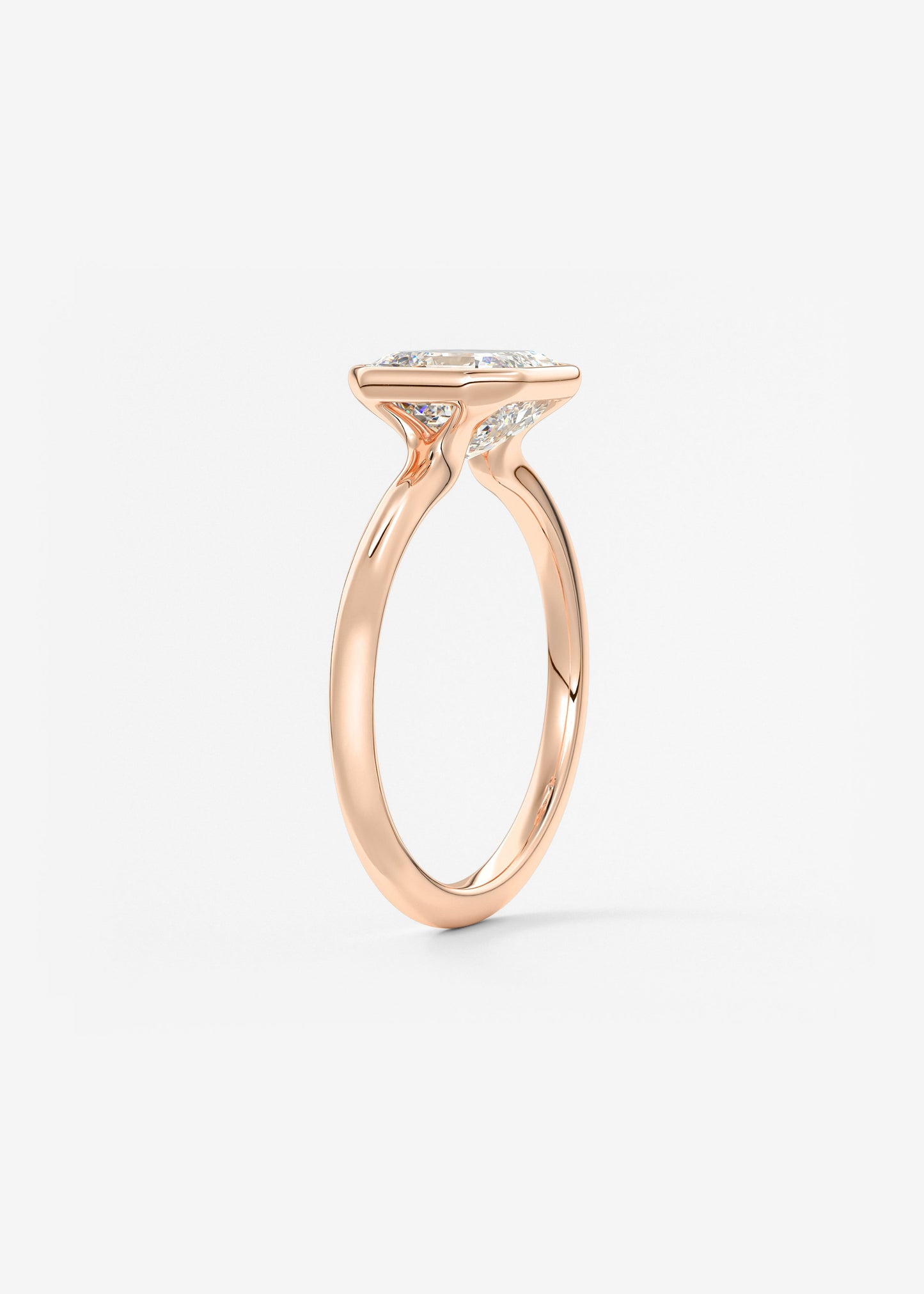 Oval Solitaire With Raised Basket Gallery Lab Grown Diamond Engagement Ring