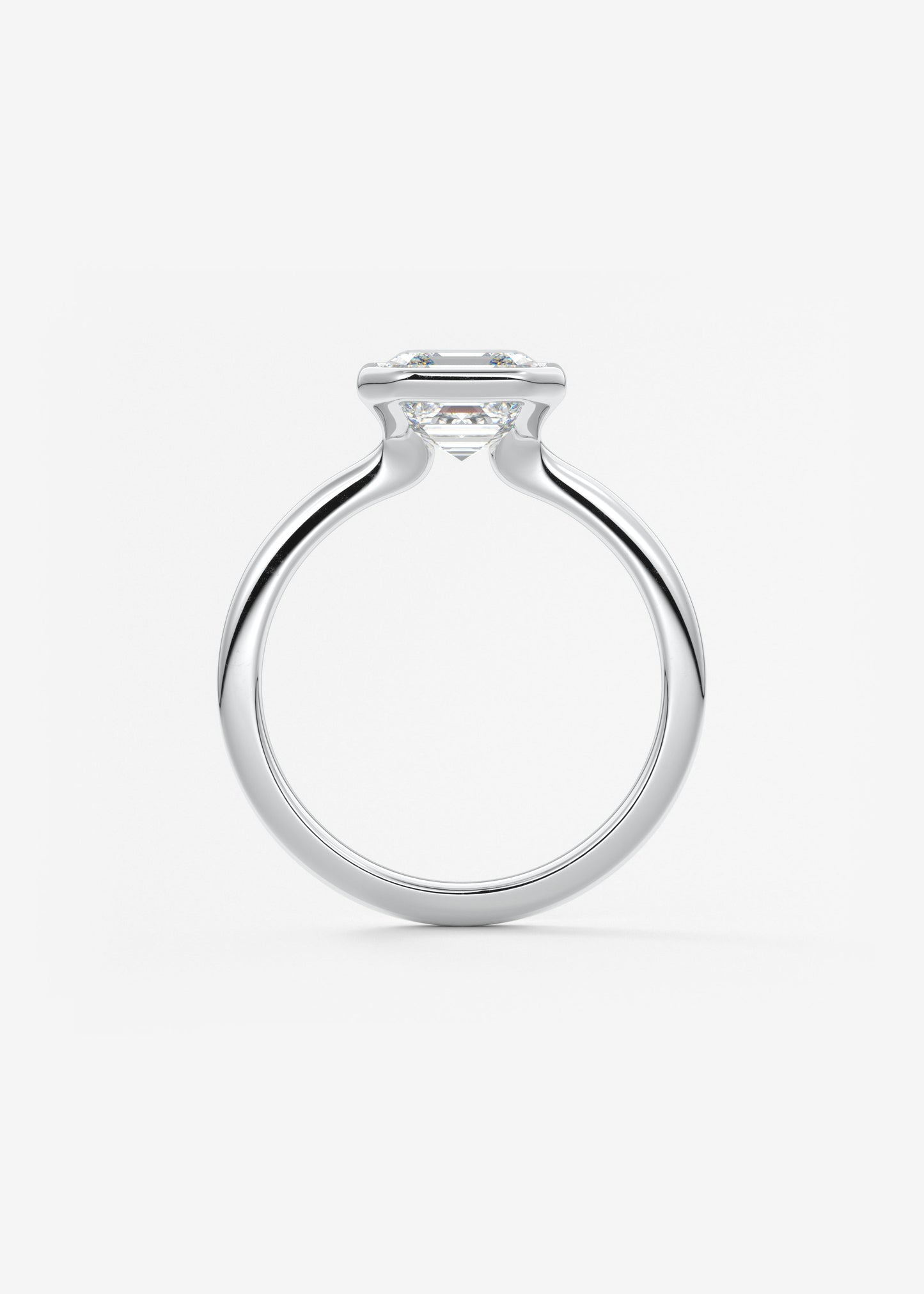 Oval Solitaire With Raised Basket Gallery Lab Grown Diamond Engagement Ring