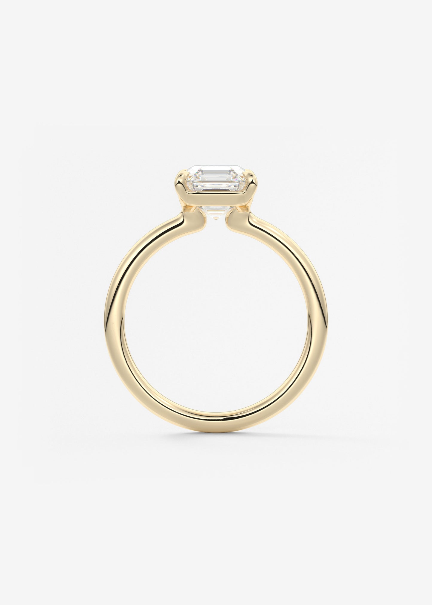 Oval Solitaire With Raised Basket Gallery Lab Grown Diamond Engagement Ring
