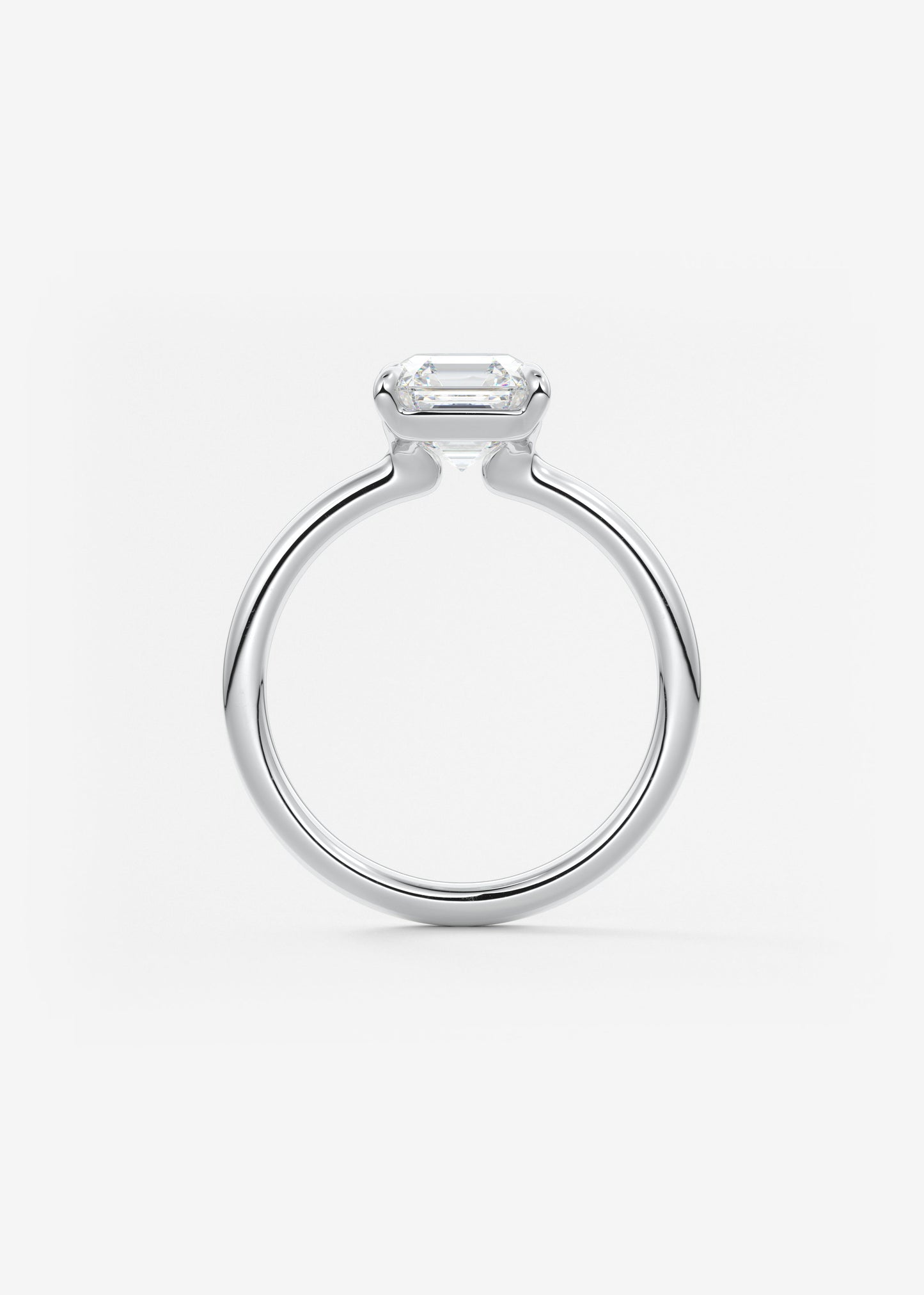 Oval Solitaire With Raised Basket Gallery Lab Grown Diamond Engagement Ring