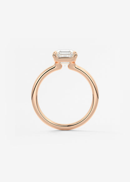 Oval Solitaire With Raised Basket Gallery Lab Grown Diamond Engagement Ring