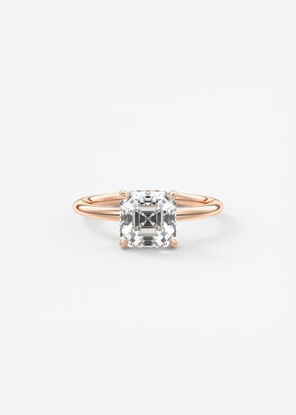 Oval Solitaire With Raised Basket Gallery Lab Grown Diamond Engagement Ring
