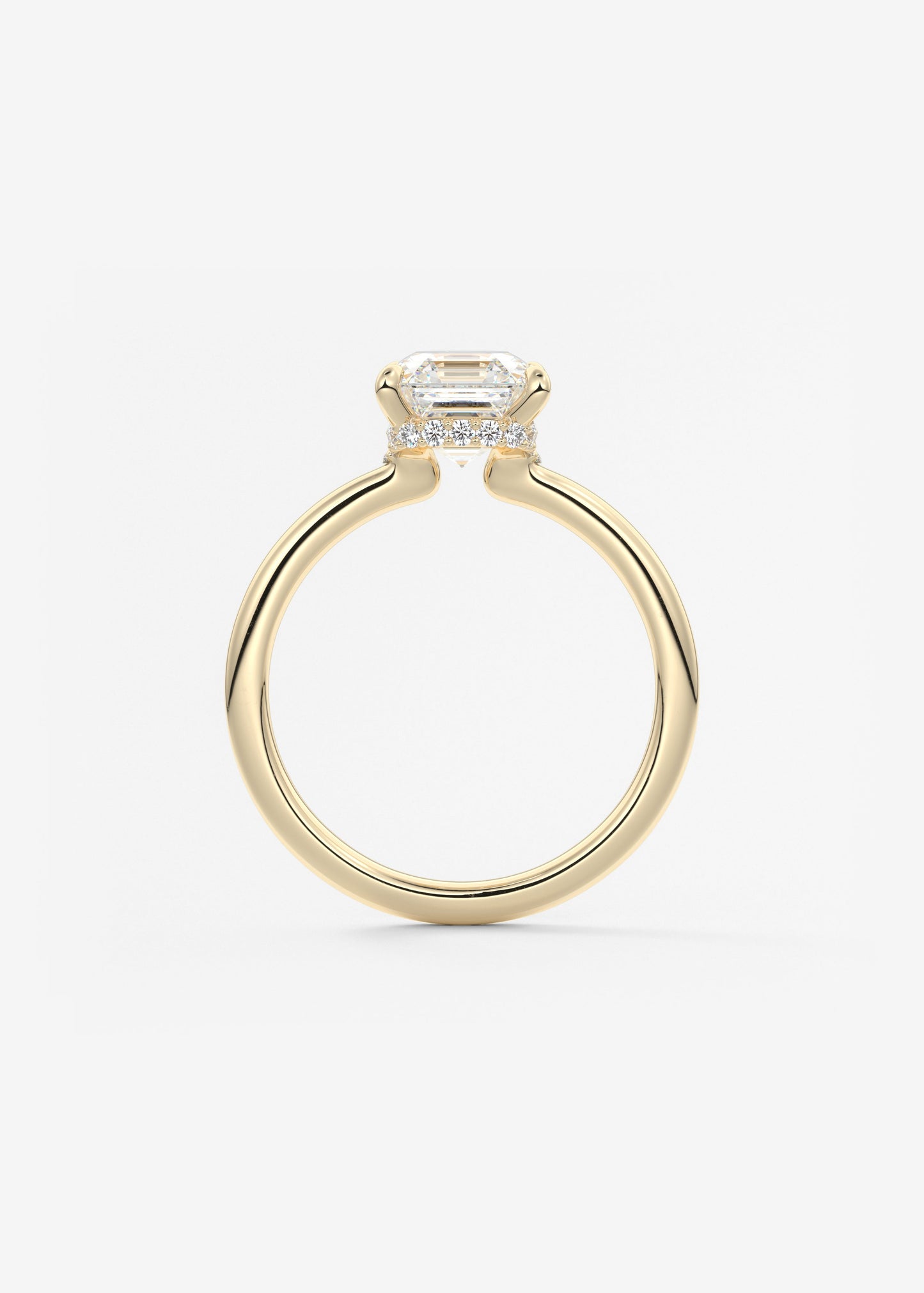 Oval Solitaire With Raised Basket Gallery Lab Grown Diamond Engagement Ring