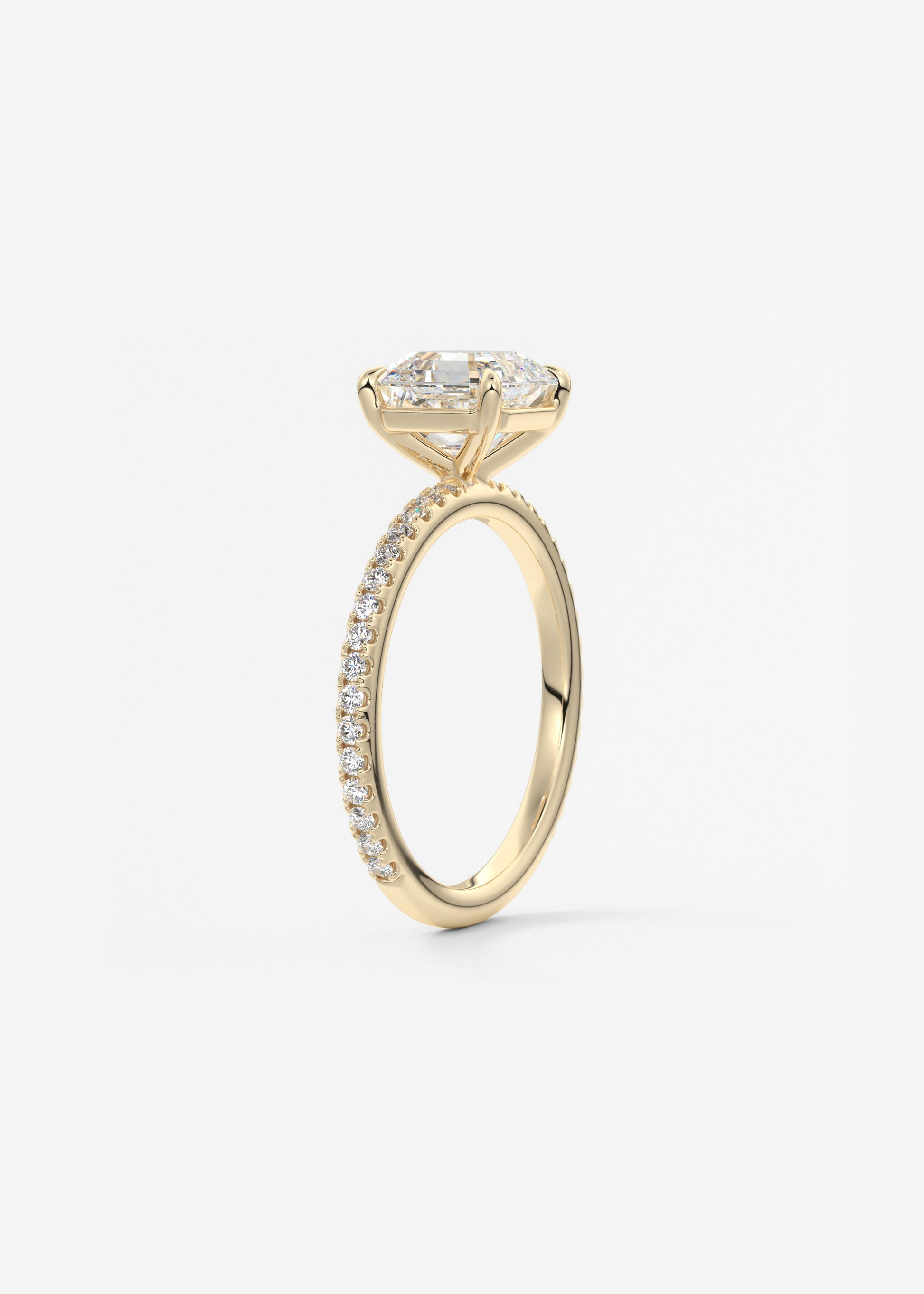 Oval Solitaire With Raised Basket Gallery Lab Grown Diamond Engagement Ring