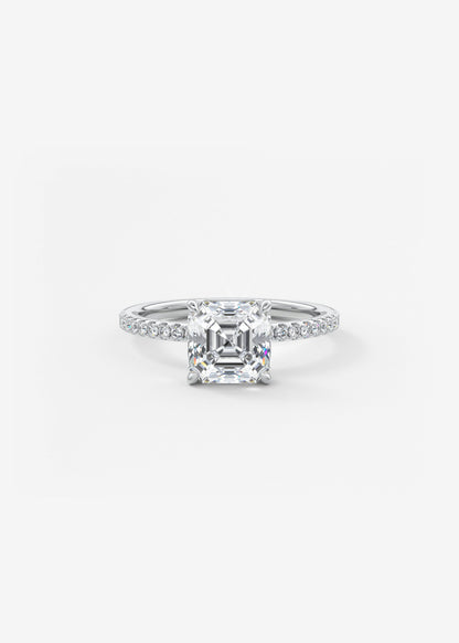 Oval Solitaire With Raised Basket Gallery Lab Grown Diamond Engagement Ring