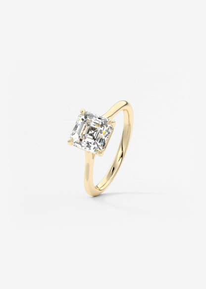 Oval Solitaire With Raised Basket Gallery Lab Grown Diamond Engagement Ring