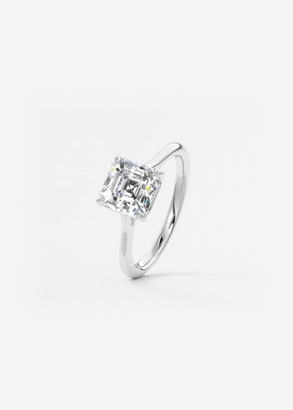 Oval Solitaire With Raised Basket Gallery Lab Grown Diamond Engagement Ring