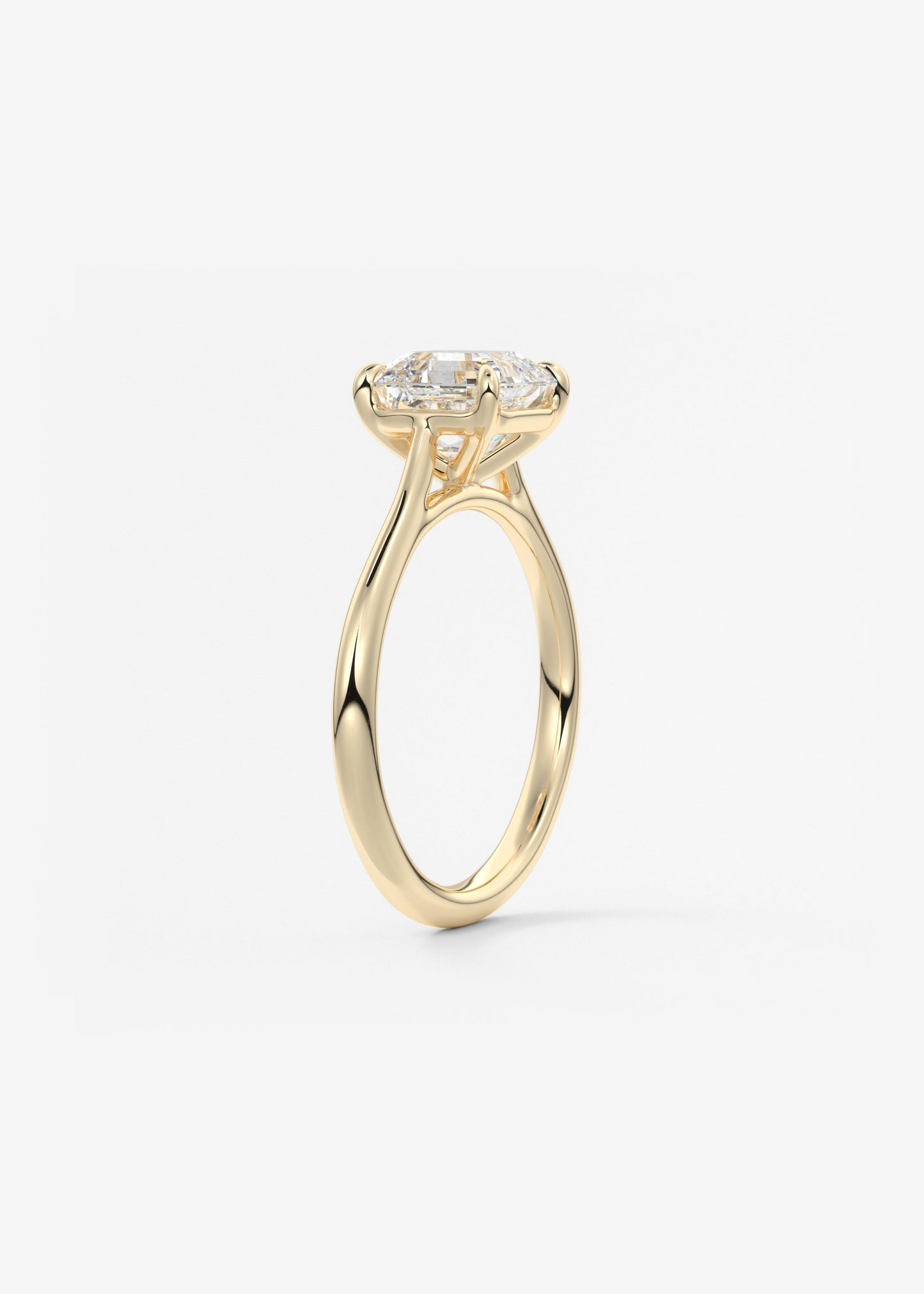 Oval Solitaire With Raised Basket Gallery Lab Grown Diamond Engagement Ring