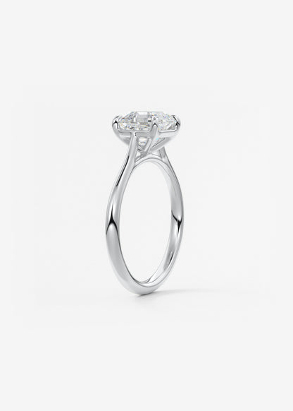 Oval Solitaire With Raised Basket Gallery Lab Grown Diamond Engagement Ring