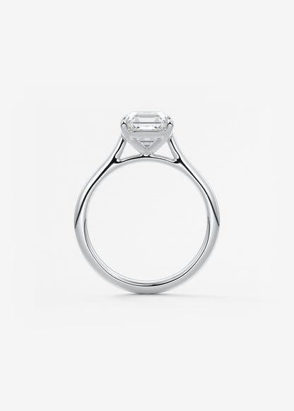 Oval Solitaire With Raised Basket Gallery Lab Grown Diamond Engagement Ring