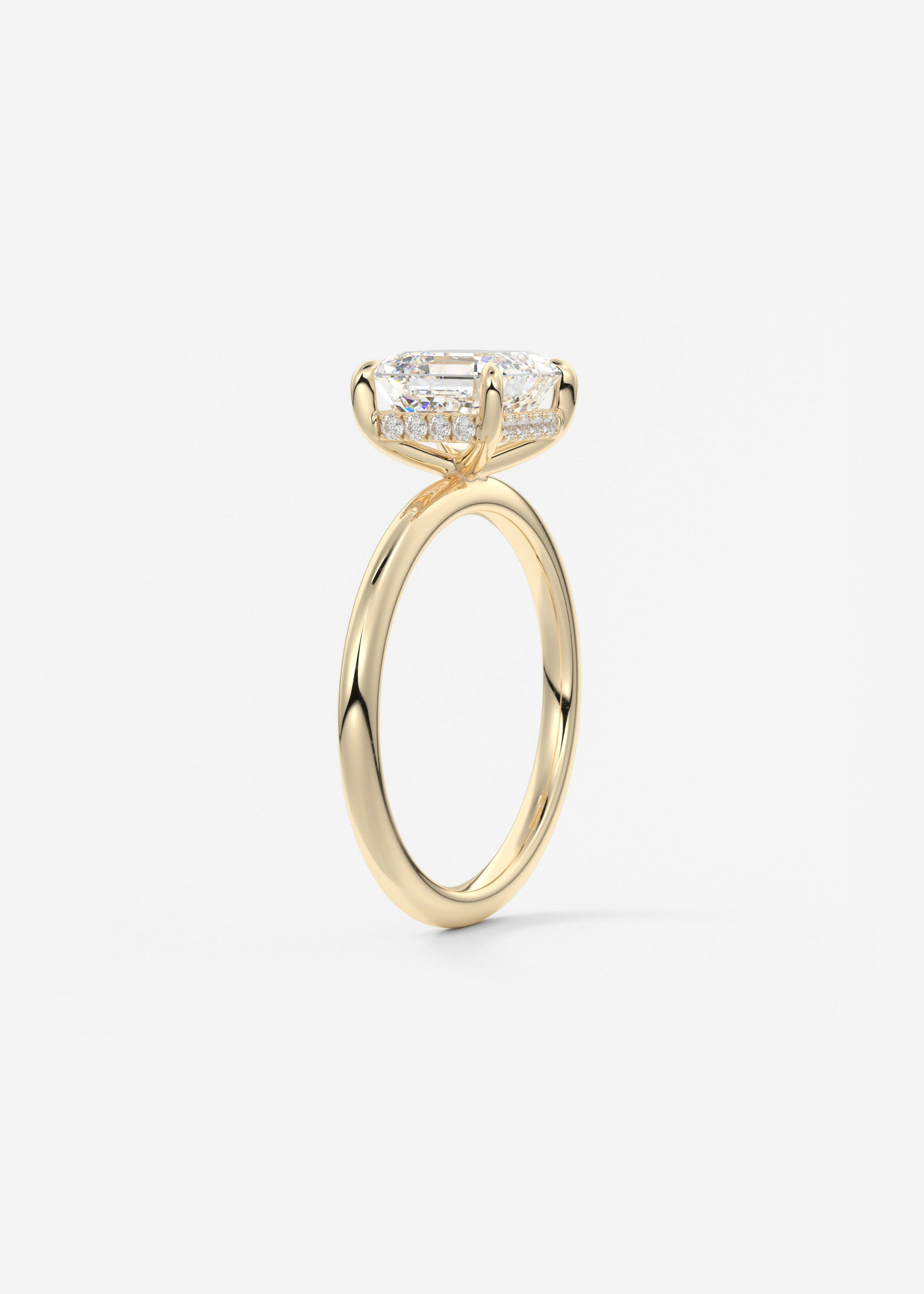 Oval Solitaire With Raised Basket Gallery Lab Grown Diamond Engagement Ring