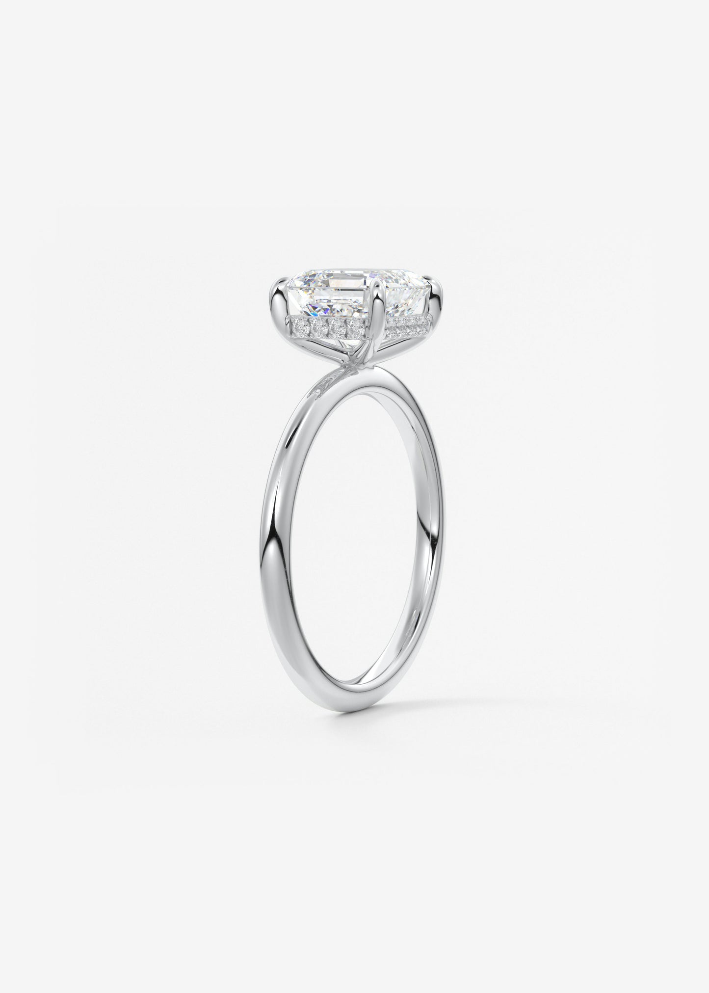 Oval Solitaire With Raised Basket Gallery Lab Grown Diamond Engagement Ring