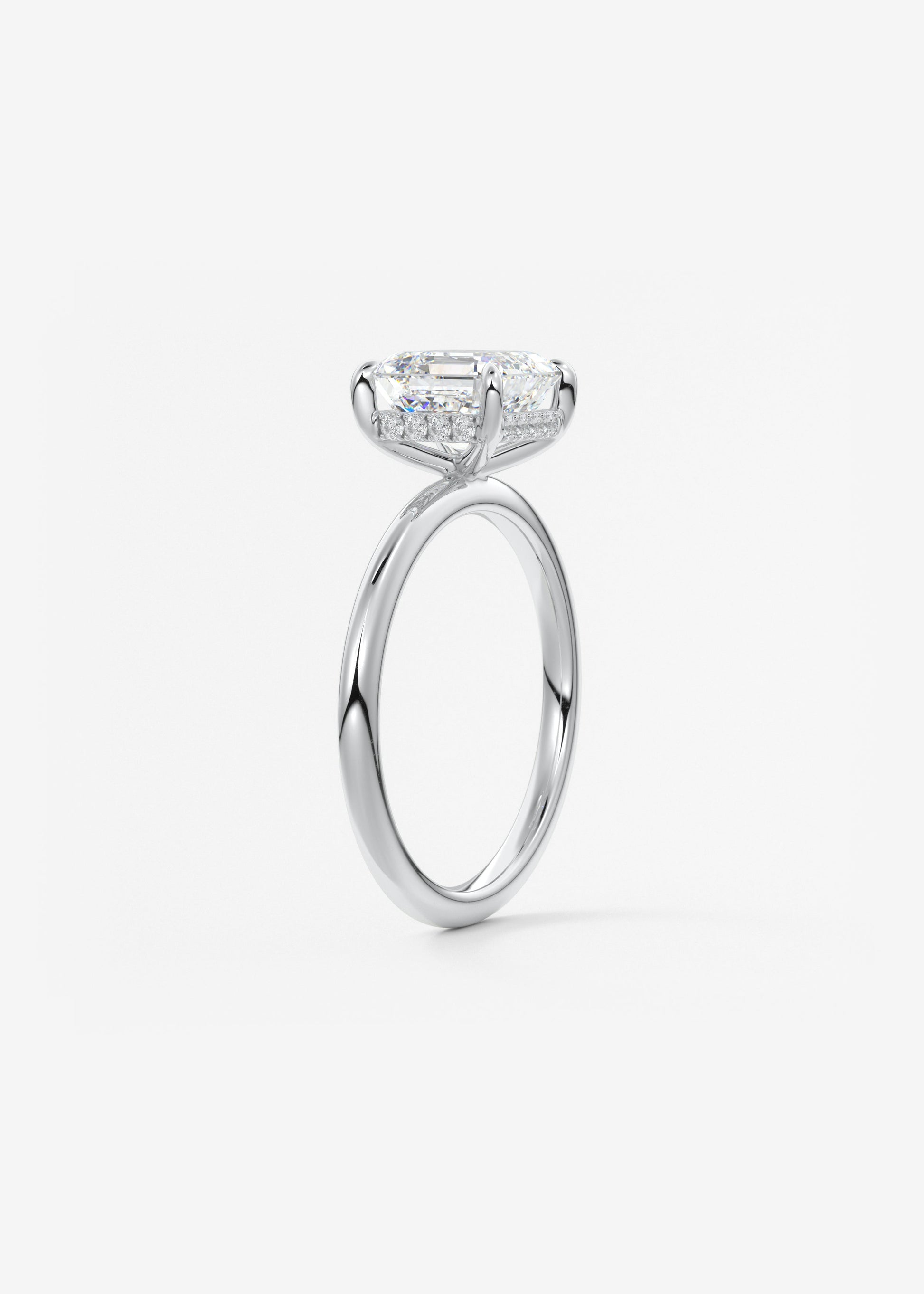 Oval Solitaire With Raised Basket Gallery Lab Grown Diamond Engagement Ring