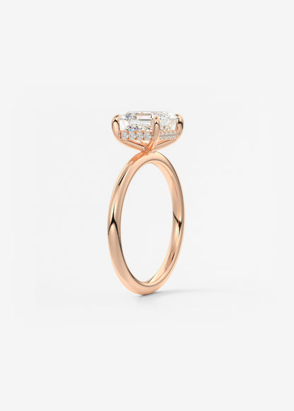 Oval Solitaire With Raised Basket Gallery Lab Grown Diamond Engagement Ring
