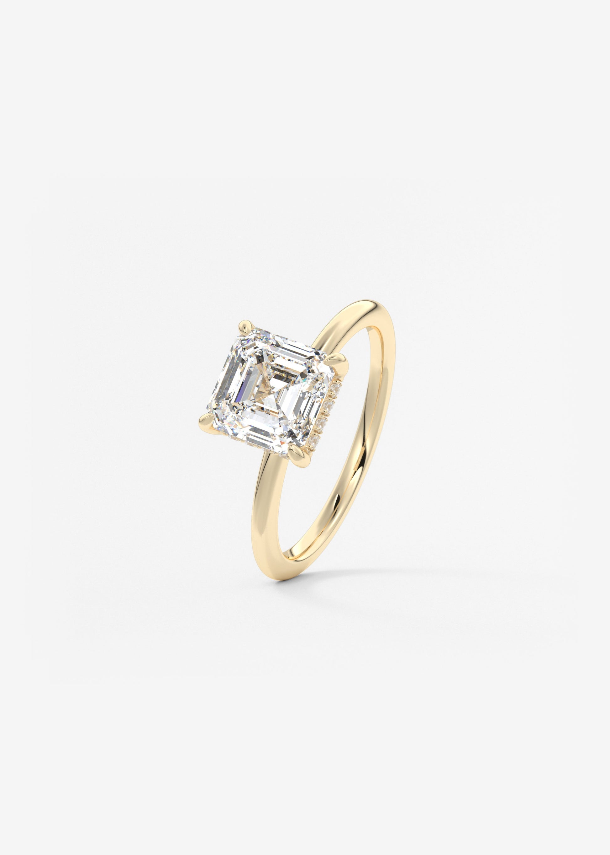 Oval Solitaire With Raised Basket Gallery Lab Grown Diamond Engagement Ring