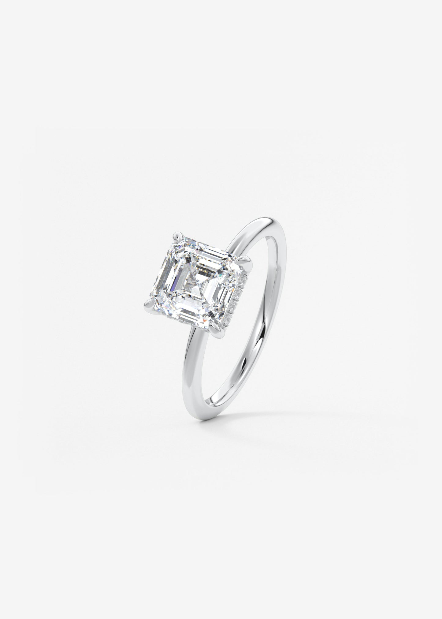 Oval Solitaire With Raised Basket Gallery Lab Grown Diamond Engagement Ring