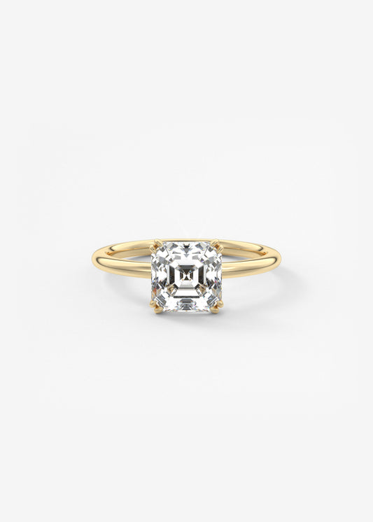 Oval Solitaire With Raised Basket Gallery Lab Grown Diamond Engagement Ring