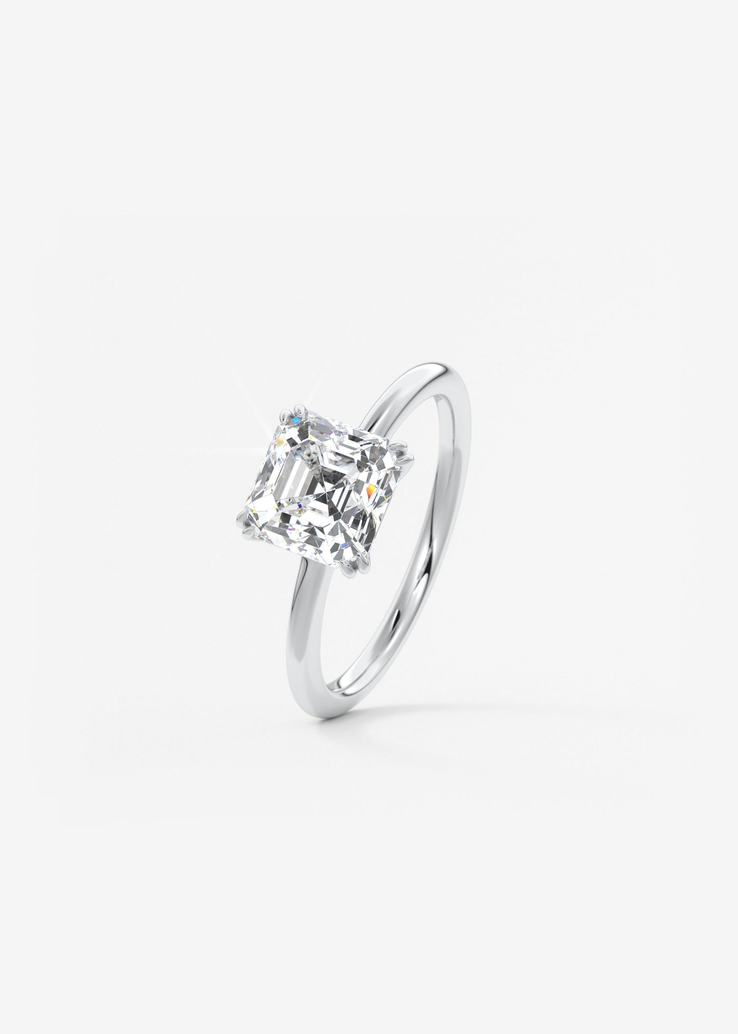 Oval Solitaire With Raised Basket Gallery Lab Grown Diamond Engagement Ring