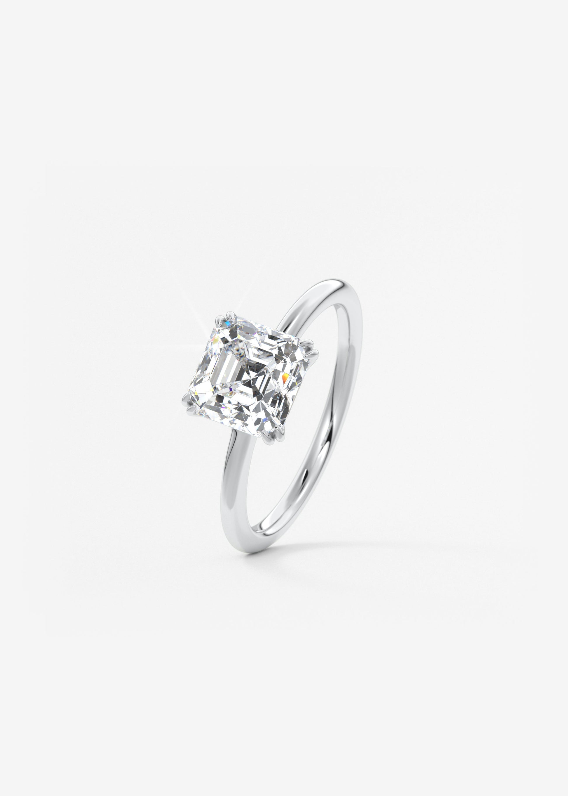 Oval Solitaire With Raised Basket Gallery Lab Grown Diamond Engagement Ring