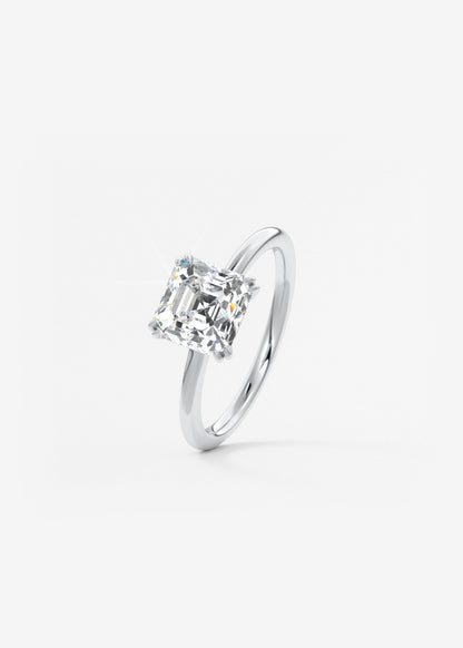 Oval Solitaire With Raised Basket Gallery Lab Grown Diamond Engagement Ring