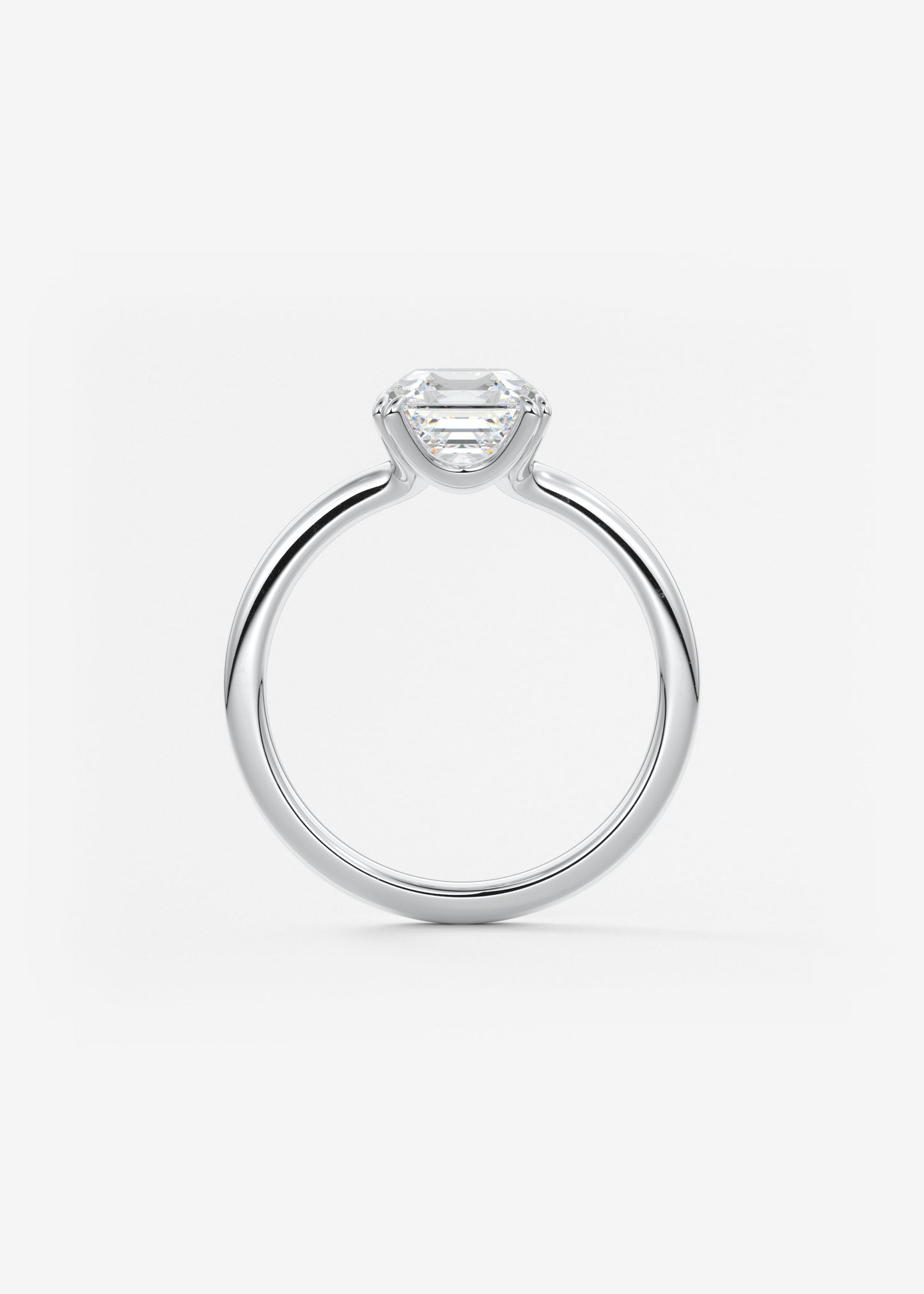 Oval Solitaire With Raised Basket Gallery Lab Grown Diamond Engagement Ring