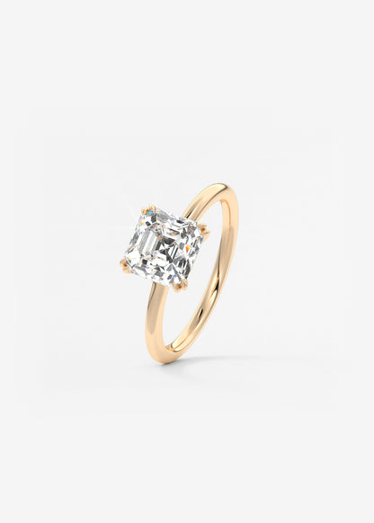 Oval Solitaire With Raised Basket Gallery Lab Grown Diamond Engagement Ring