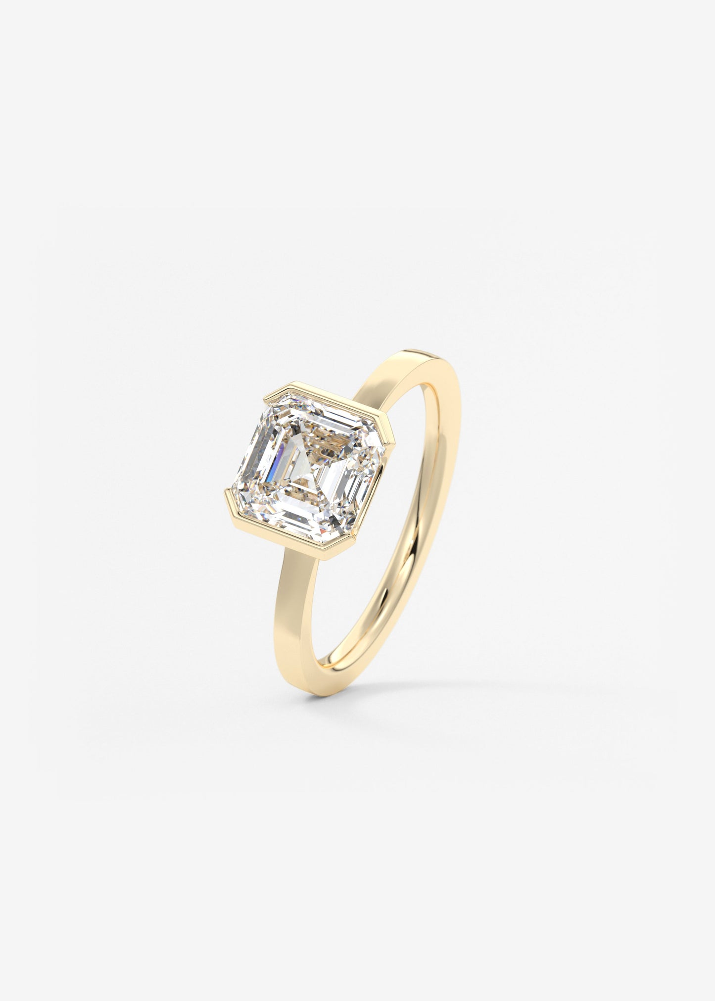 Oval Solitaire With Raised Basket Gallery Lab Grown Diamond Engagement Ring