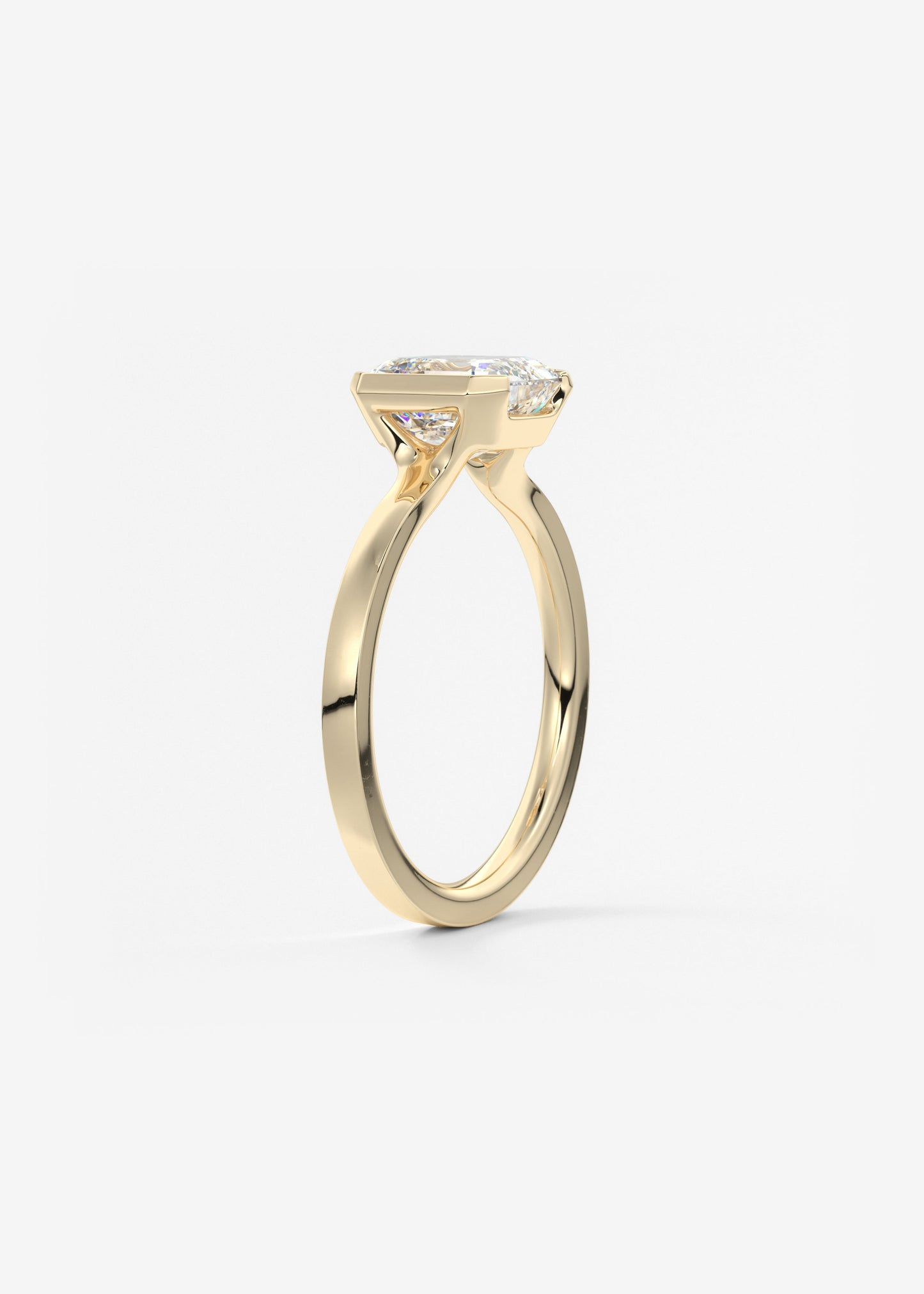 Oval Solitaire With Raised Basket Gallery Lab Grown Diamond Engagement Ring