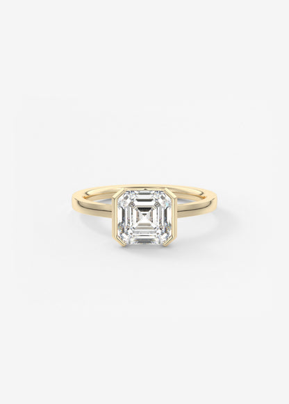 Oval Solitaire With Raised Basket Gallery Lab Grown Diamond Engagement Ring