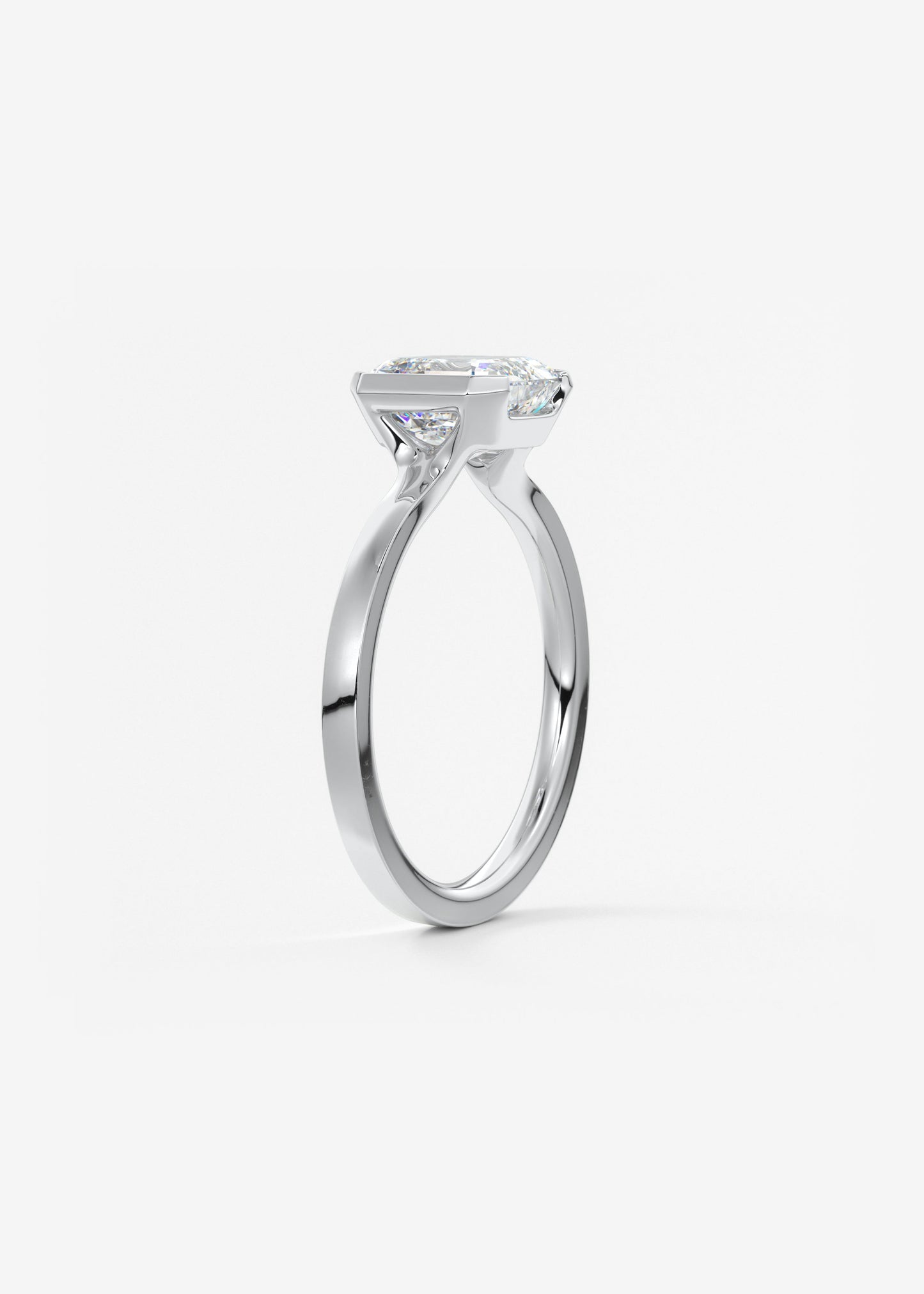 Oval Solitaire With Raised Basket Gallery Lab Grown Diamond Engagement Ring