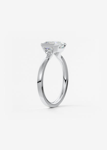 Oval Solitaire With Raised Basket Gallery Lab Grown Diamond Engagement Ring