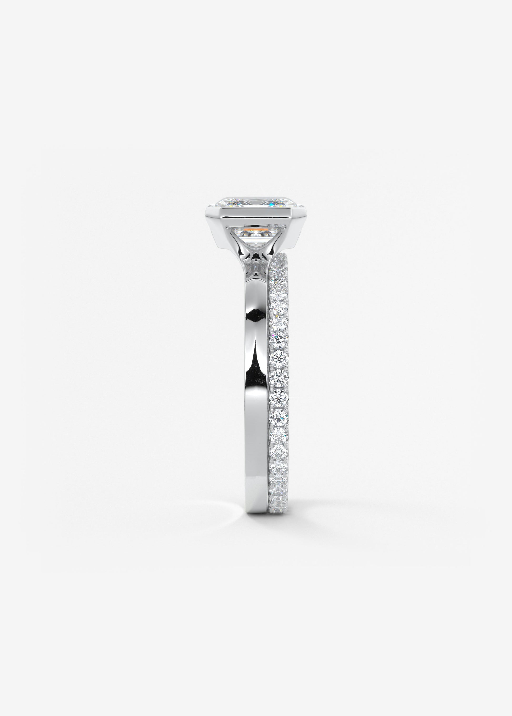 Oval Solitaire With Raised Basket Gallery Lab Grown Diamond Engagement Ring