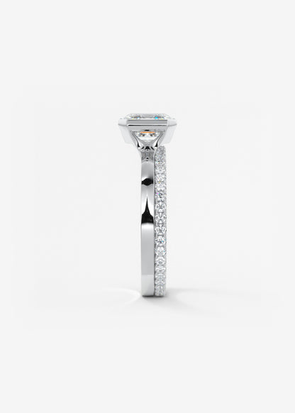 Oval Solitaire With Raised Basket Gallery Lab Grown Diamond Engagement Ring