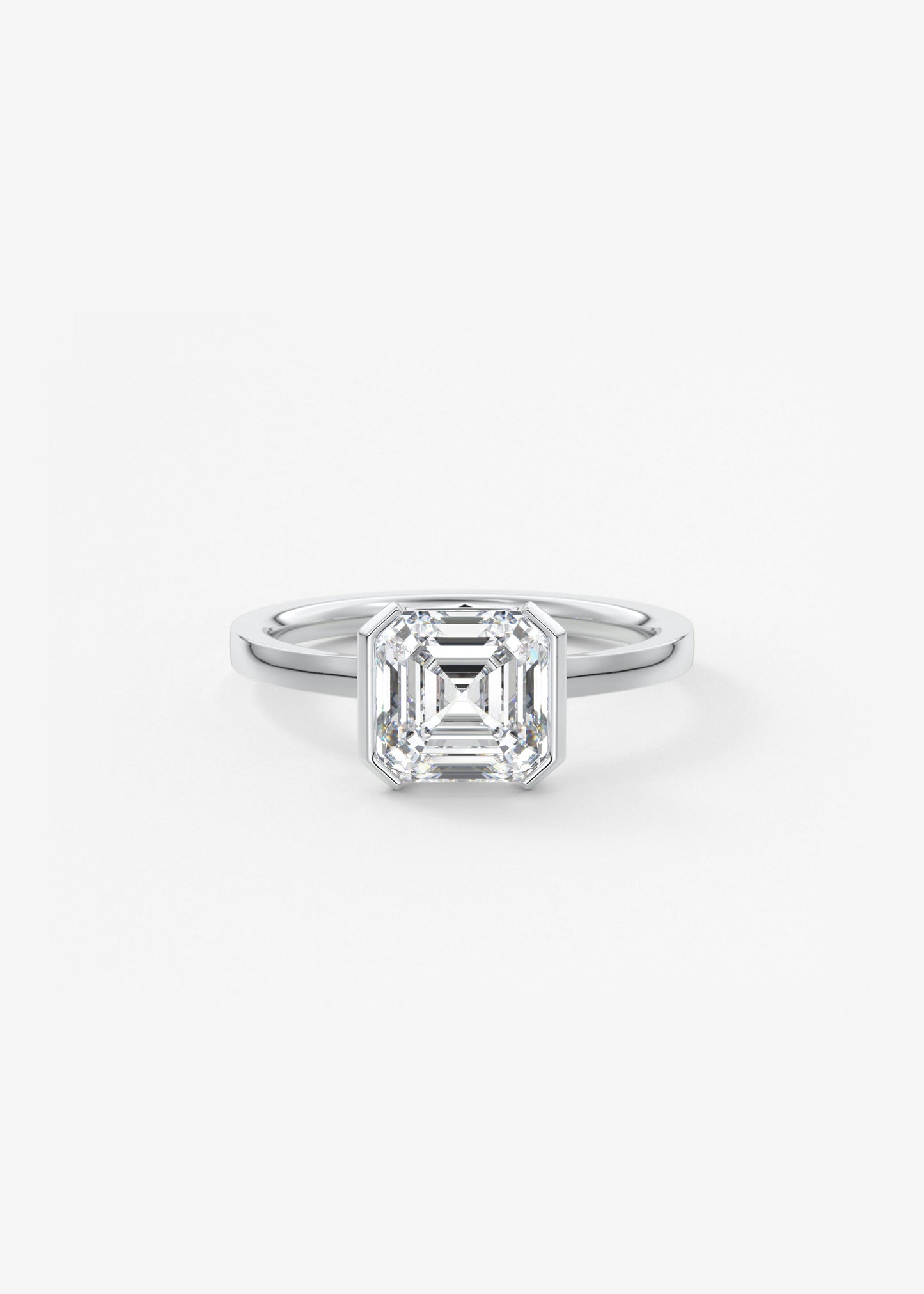 Oval Solitaire With Raised Basket Gallery Lab Grown Diamond Engagement Ring
