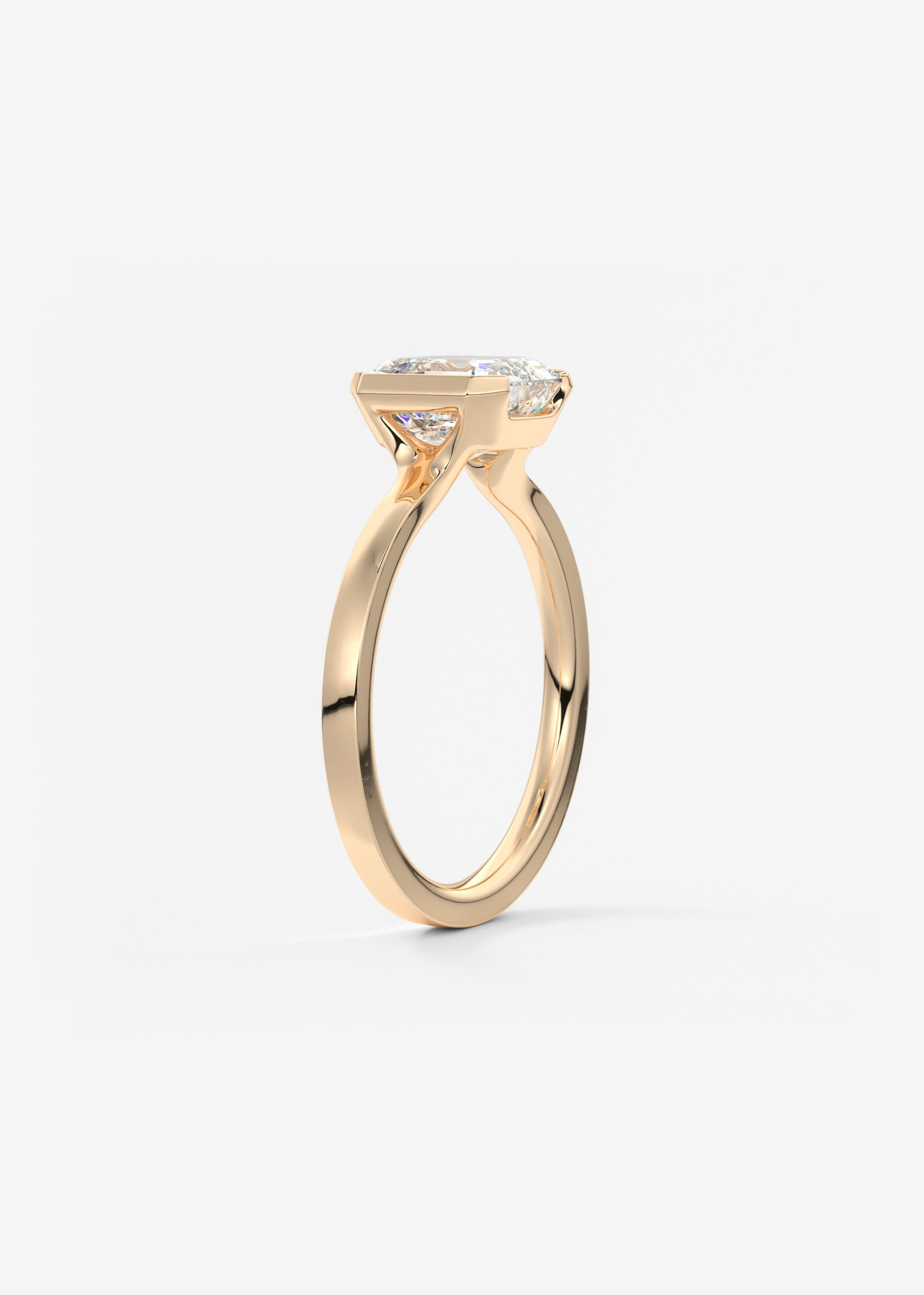 Oval Solitaire With Raised Basket Gallery Lab Grown Diamond Engagement Ring