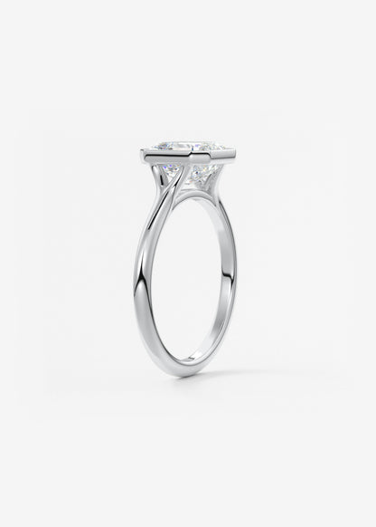 Oval Solitaire With Raised Basket Gallery Lab Grown Diamond Engagement Ring