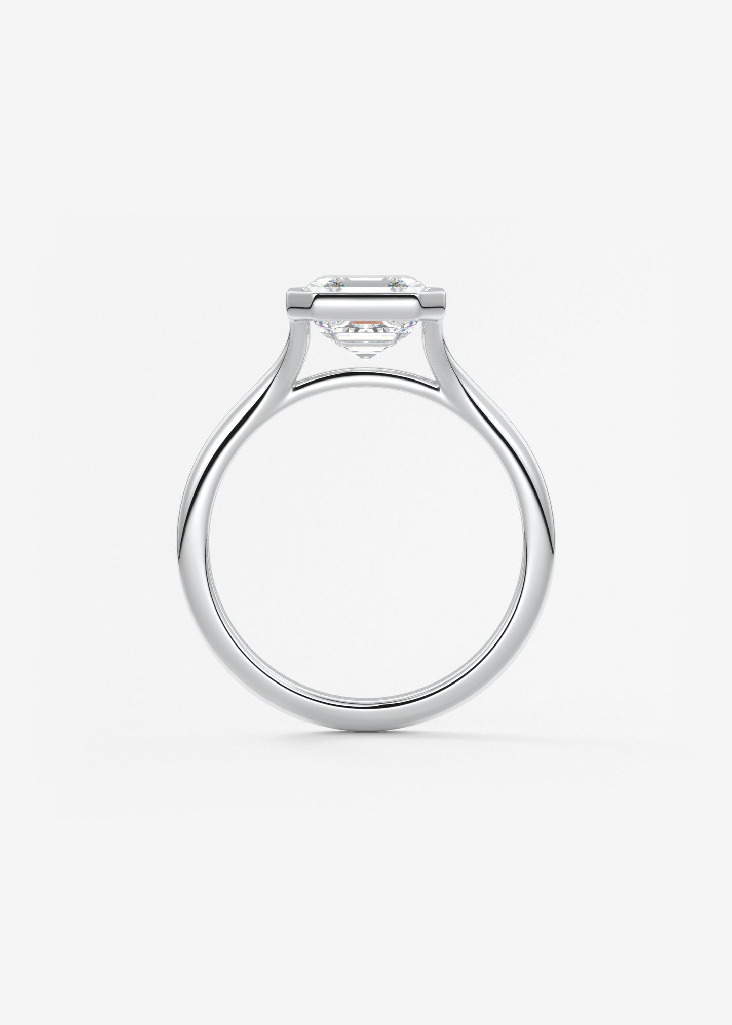 Oval Solitaire With Raised Basket Gallery Lab Grown Diamond Engagement Ring