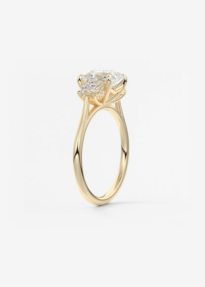 Oval Solitaire With Raised Basket Gallery Lab Grown Diamond Engagement Ring